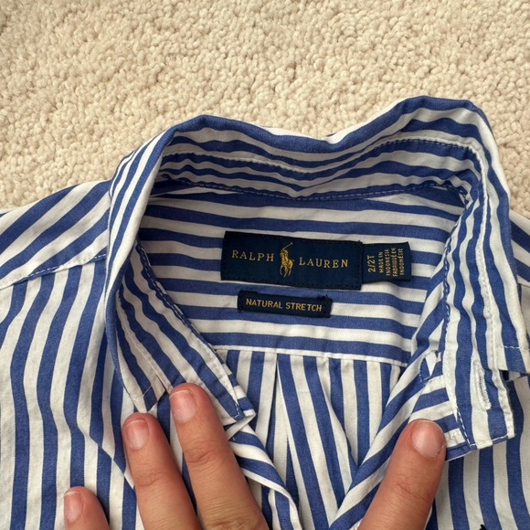 Polo Ralph Lauren long sleeve striped button up size 2T - Picture 2 of 2